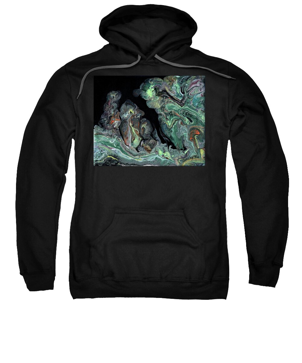Roost Sweatshirt featuring the painting Evening Roost by Donna Blackhall