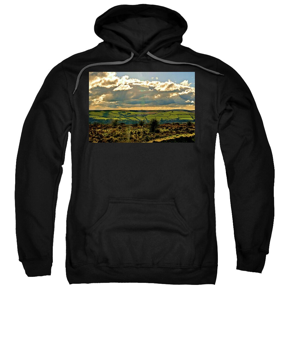 Landscape Sweatshirt featuring the photograph Exmoor - After the Storm by Richard Denyer