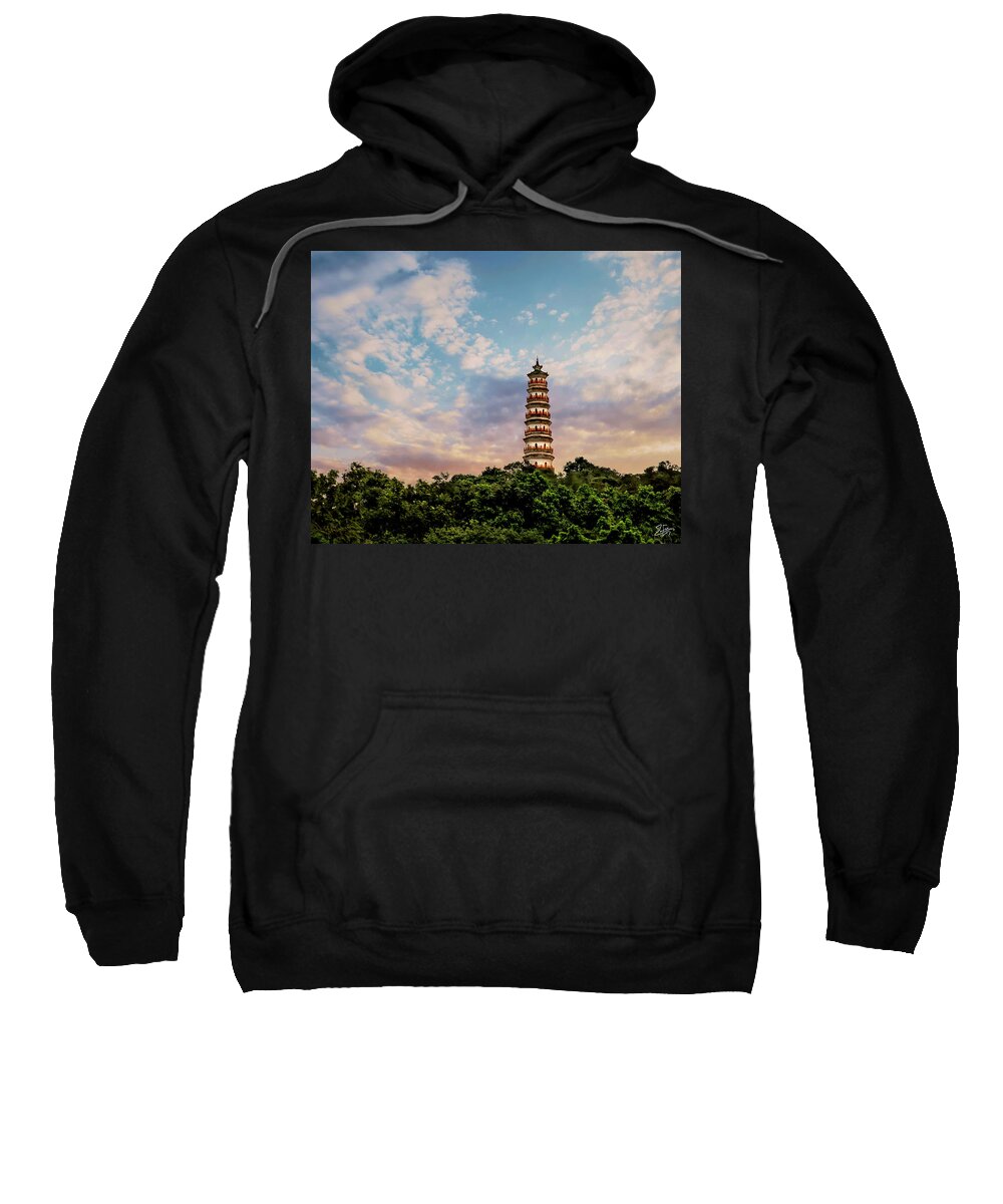 Pagoda Sweatshirt featuring the photograph Far Distant Pagoda by Endre Balogh