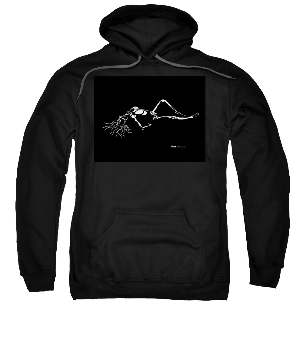  Sex Photographs Sweatshirt featuring the drawing First Time by Mayhem Mediums