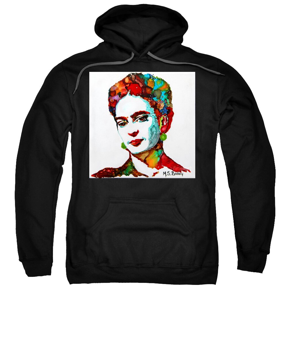 Frida Kahlo Sweatshirt featuring the painting Frida Kahlo by Maria Barry