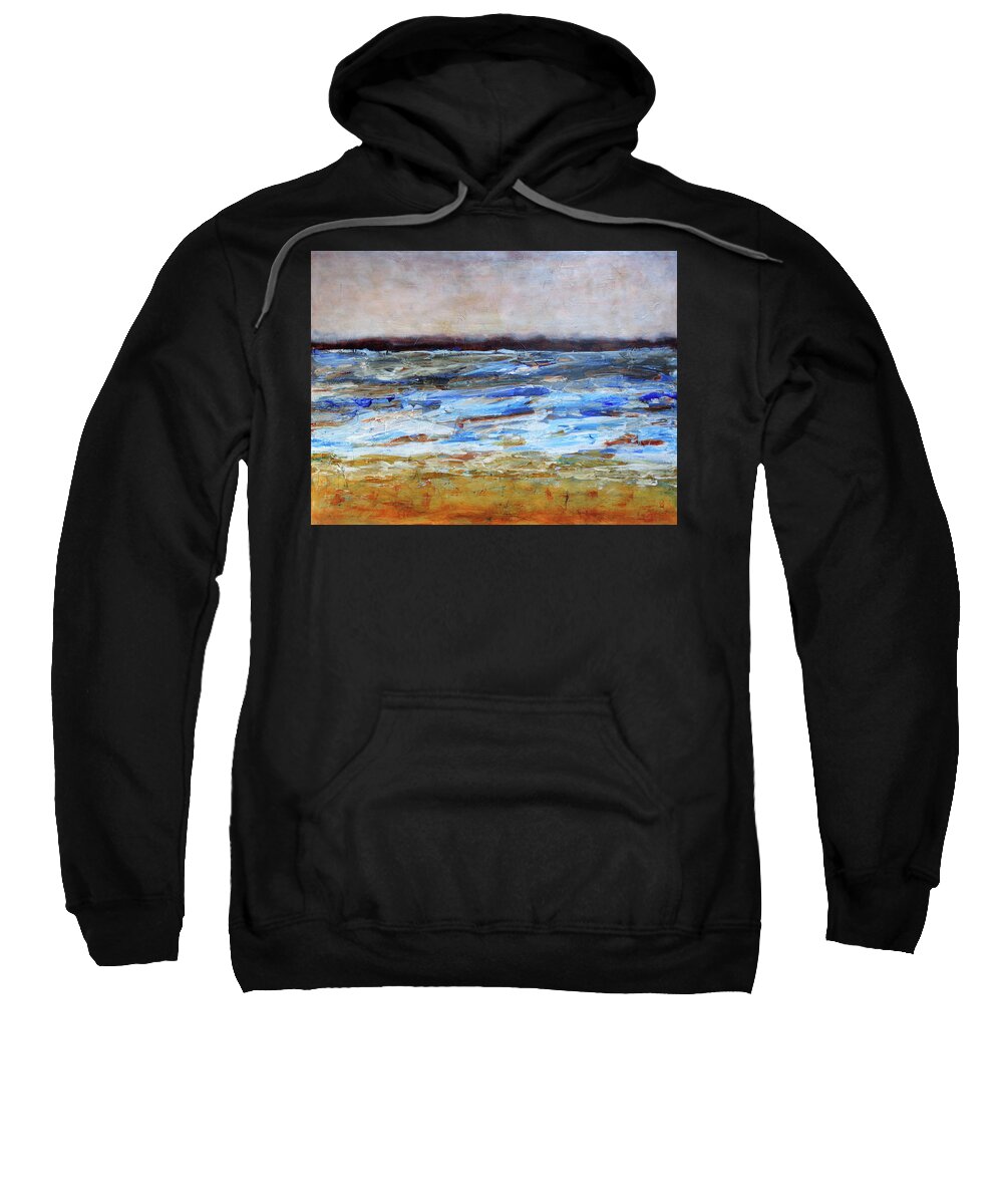 Abstract Sweatshirt featuring the painting Generations Abstract Landscape by Karla Beatty
