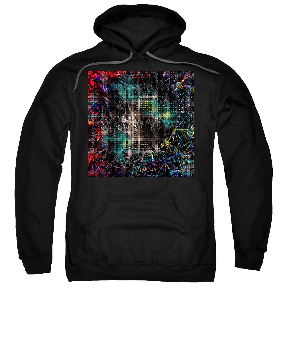 Conceptual Sweatshirt featuring the digital art Ghosts in the Machine 1 by Walter Neal