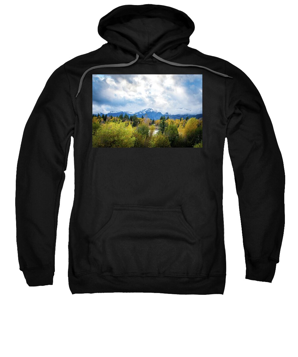 National Parks Sweatshirt featuring the photograph Grand Tetons in the Fall by Aileen Savage