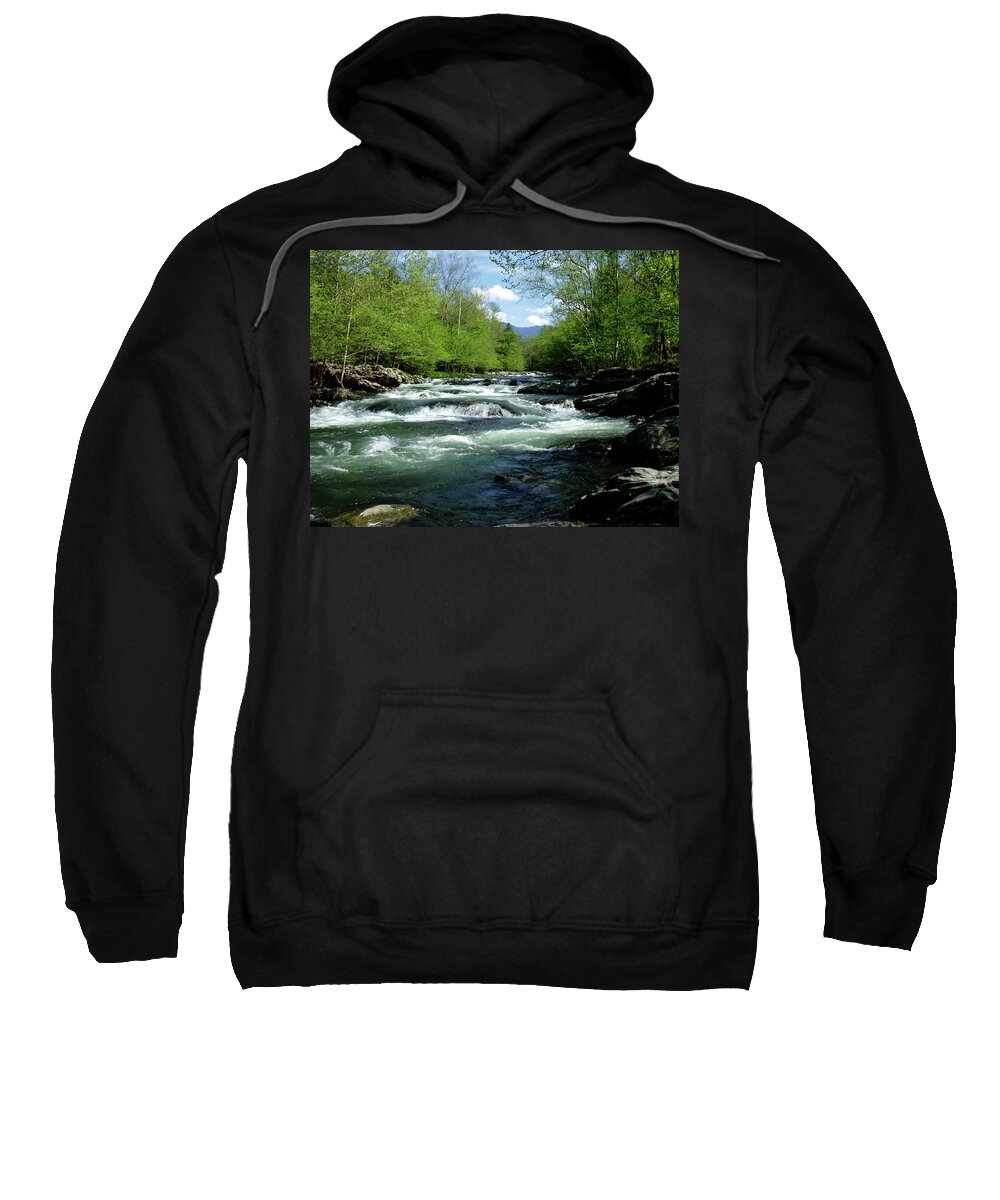 River Sweatshirt featuring the photograph Greenbrier River Scene by Nancy Mueller