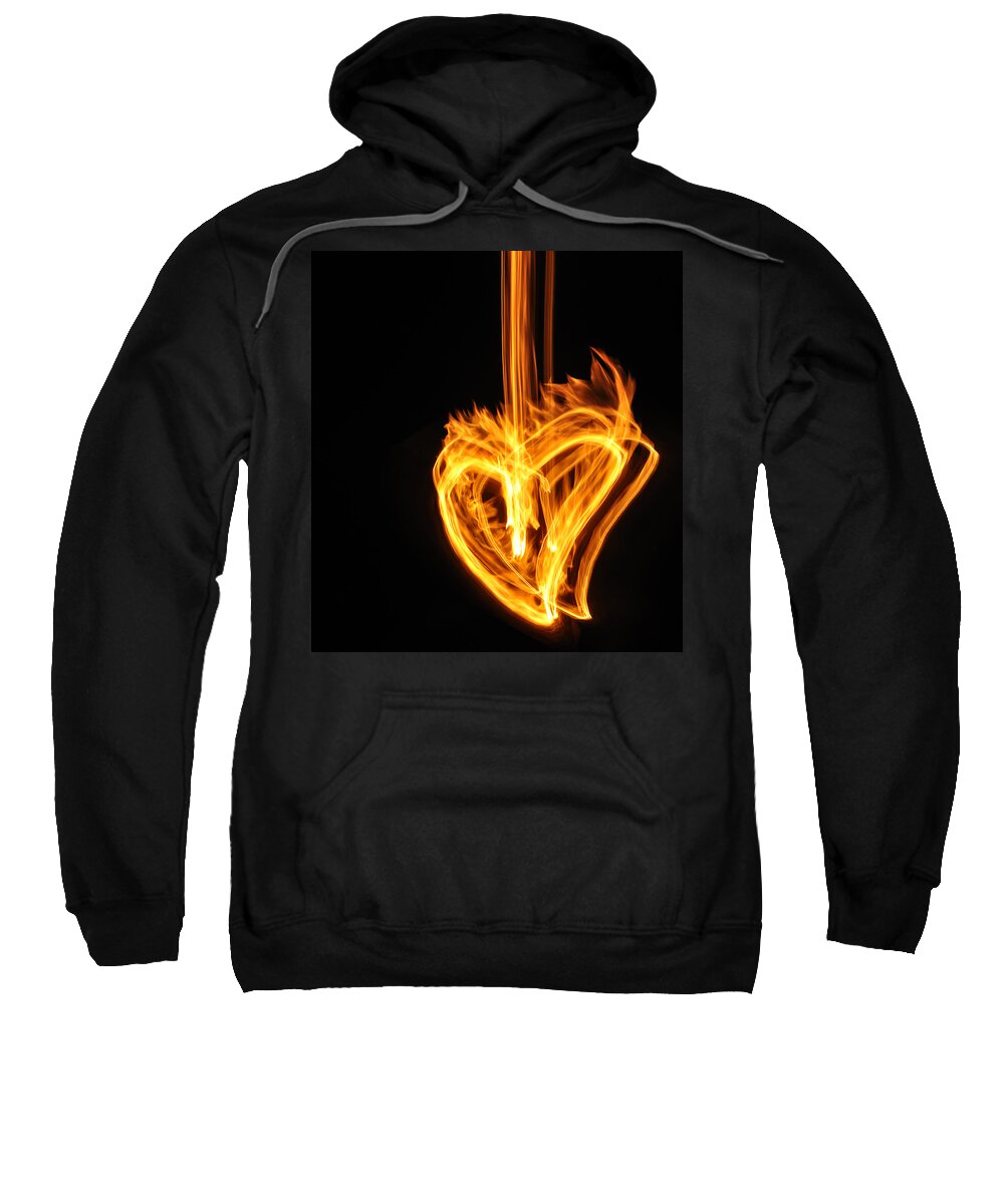 Heart Sweatshirt featuring the photograph Hearts Aflame -Falling In Love by Mark Fuller