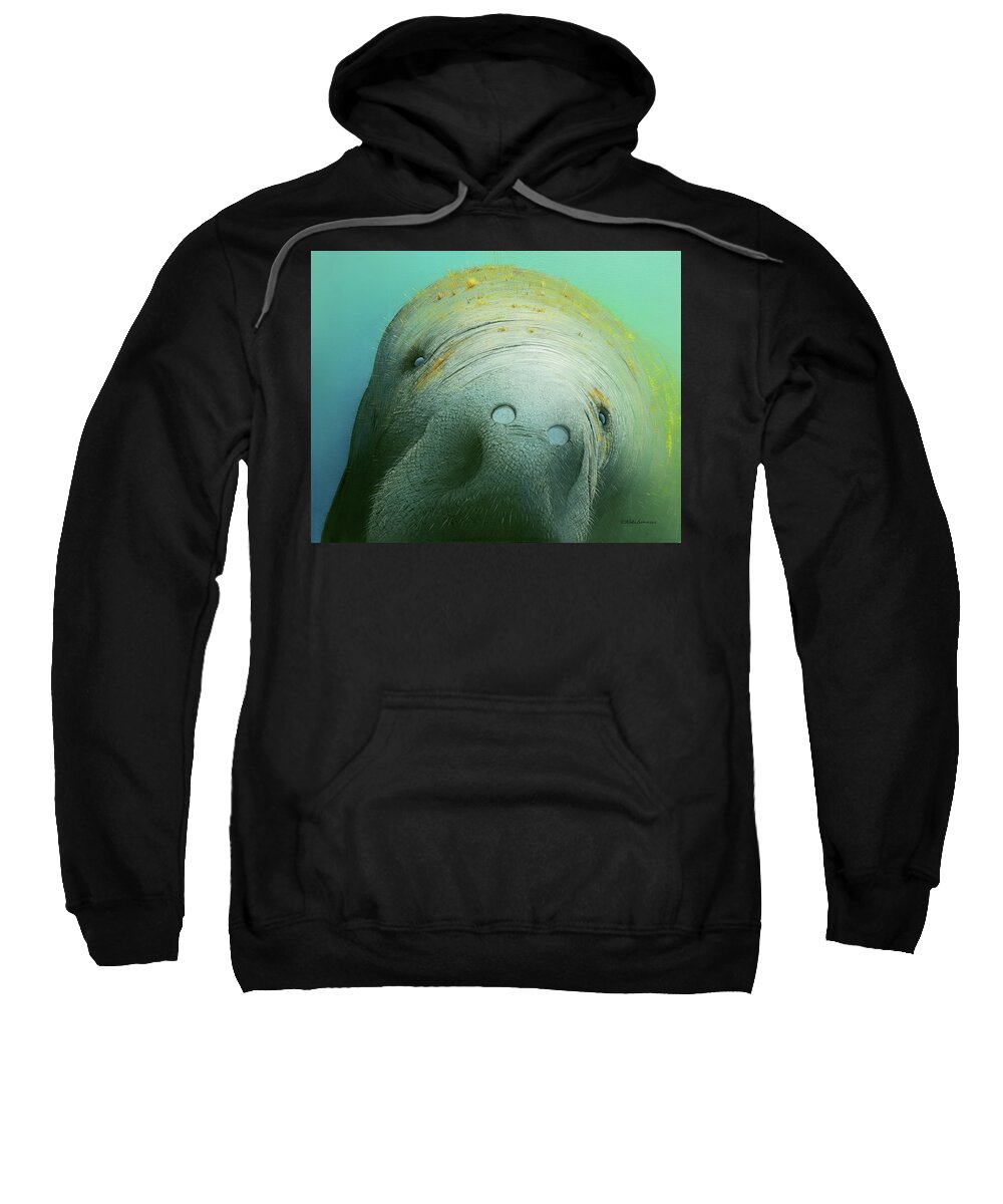 Sea Sweatshirt featuring the painting Hi There by Mike Brown