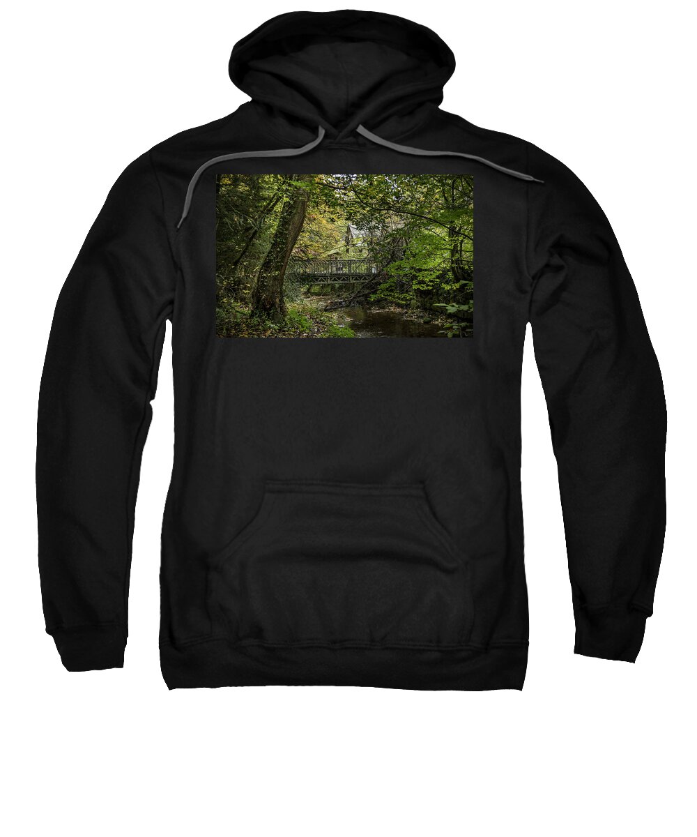 Season Sweatshirt featuring the photograph Hidden Bridge at Offas Dyke by Spikey Mouse Photography