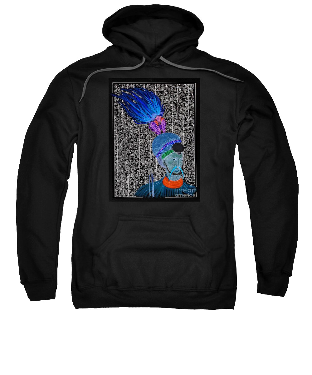 Fierce Man Sweatshirt featuring the digital art High Hat -- Negative by Jayne Somogy