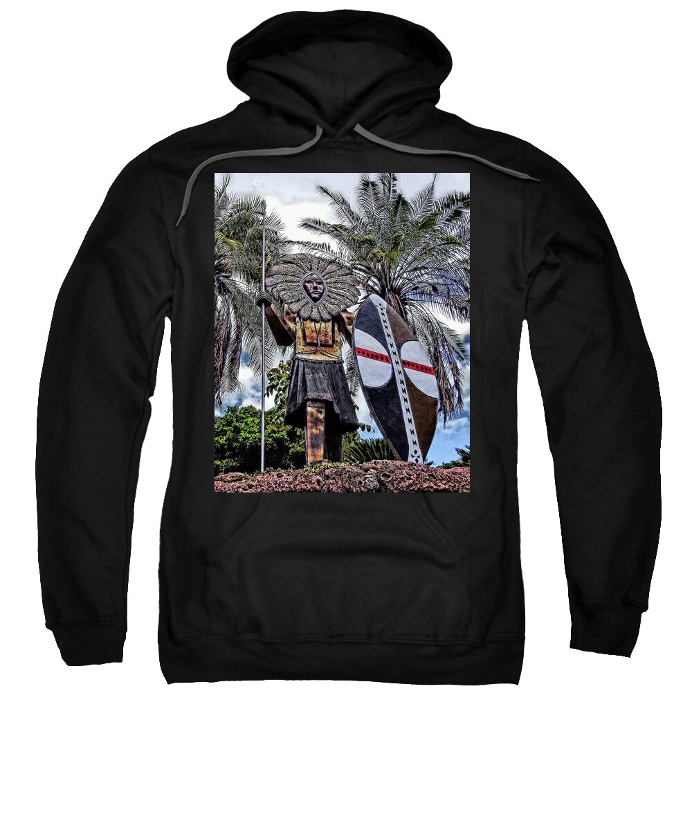 Statue Sweatshirt featuring the photograph Honolulu Zoo Keeper by Donald J Gray