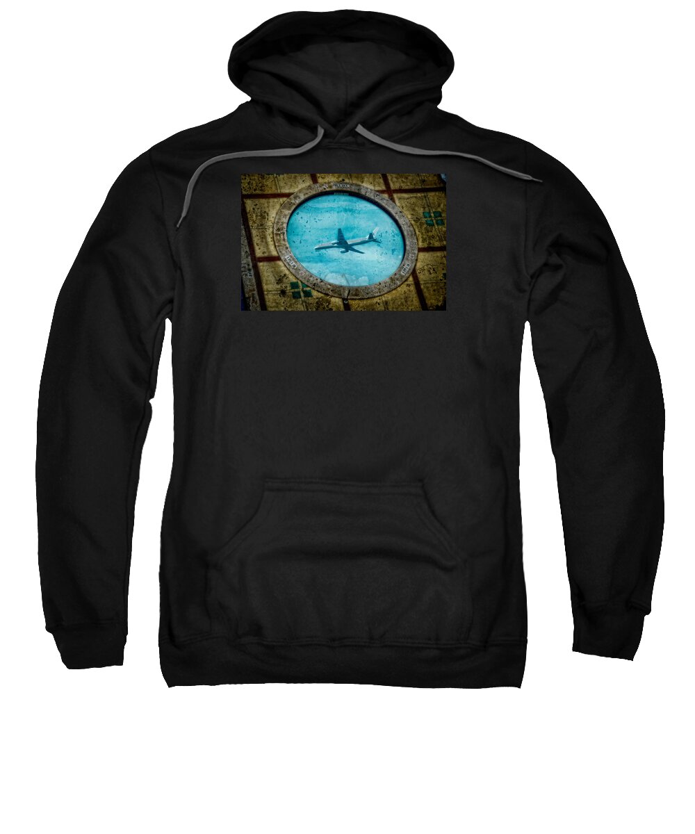 Pool Sweatshirt featuring the photograph Hot Tub Flight by Harry Spitz