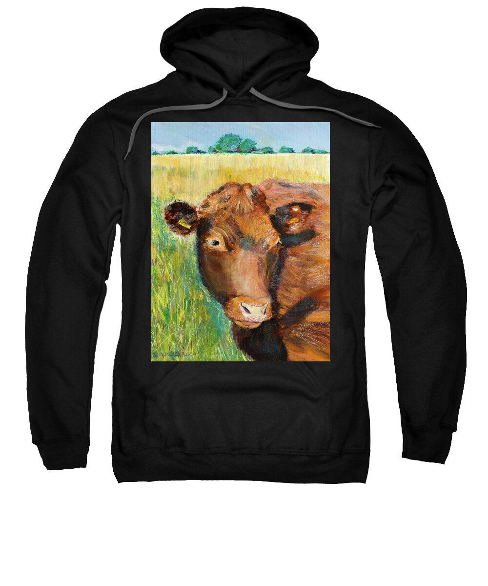 Acrylic Sweatshirt featuring the painting How Now by Seeables Visual Arts