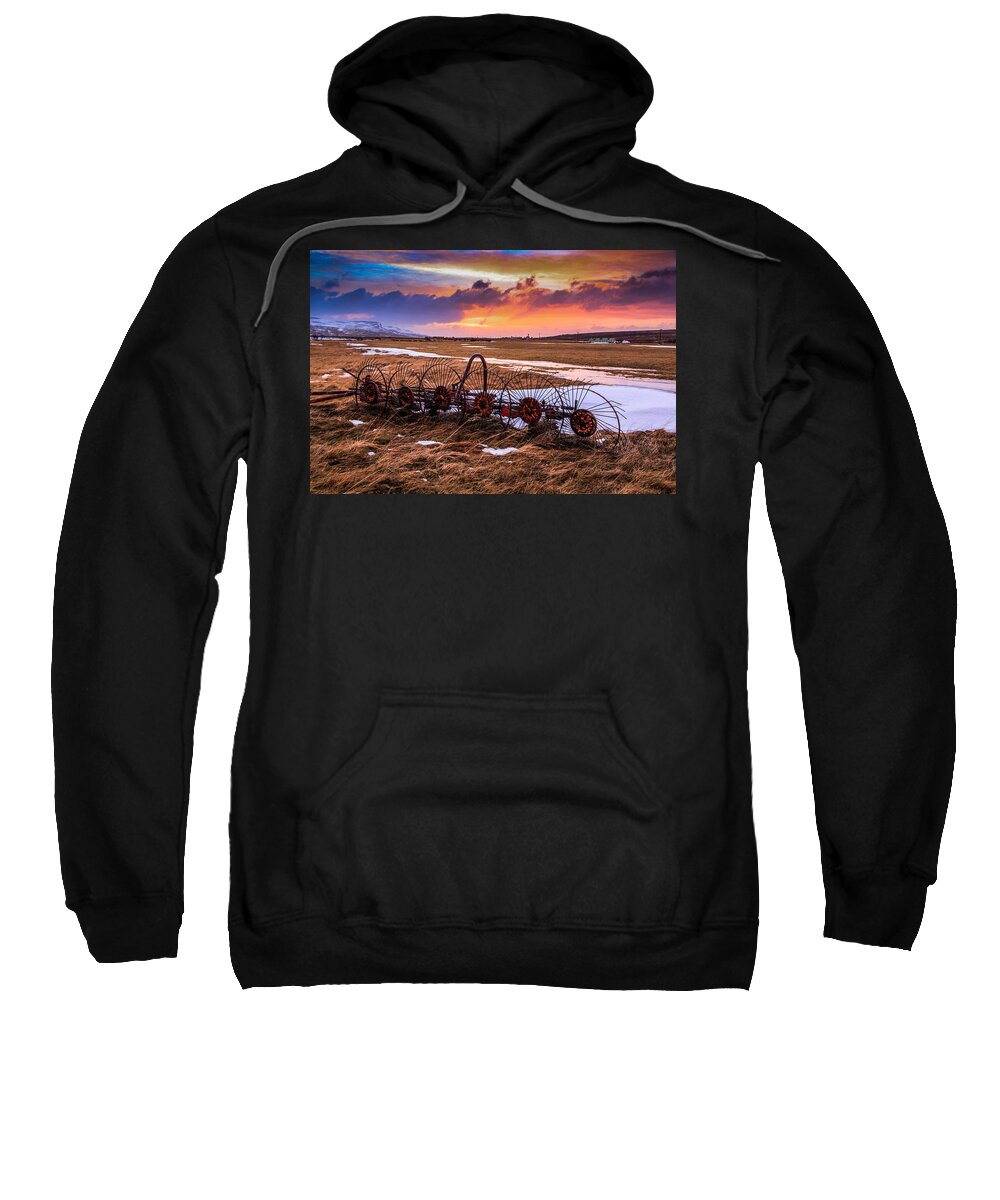 Sunset Sweatshirt featuring the photograph Iceland Sunset # 1 by Tom and Pat Cory