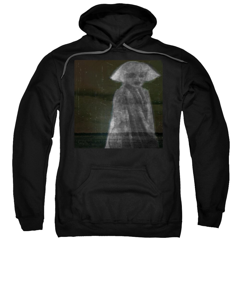 Black And White Sweatshirt featuring the digital art Impossible Human by Delight Worthyn