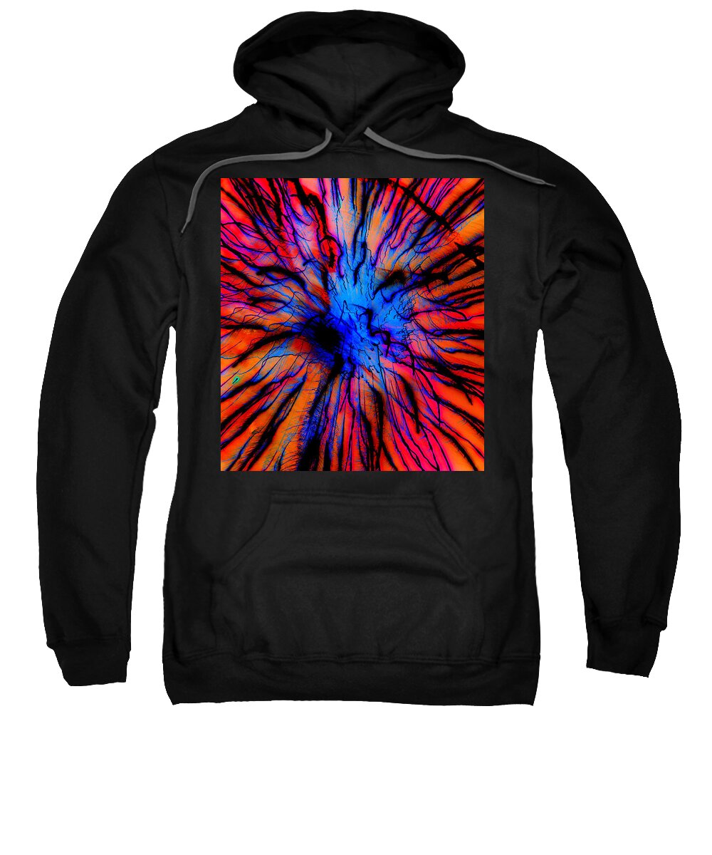 Firework Sweatshirt featuring the photograph It Came Out Of The Blue by Leah McPhail
