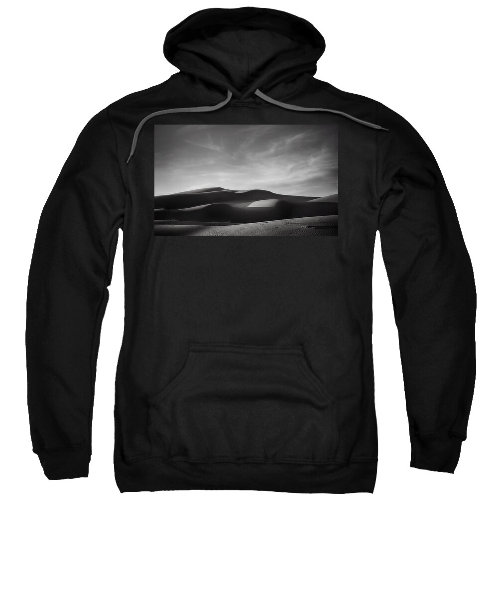 Imperial Sand Dunes Sweatshirt featuring the photograph Just Tryin' to Find Some Peace by Laurie Search