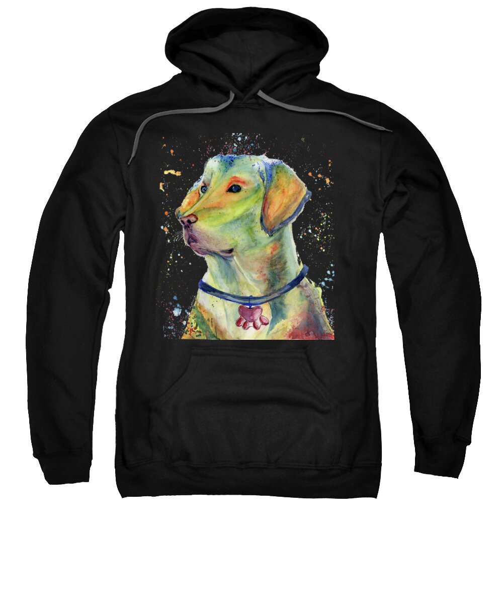Labrador Retriever Sweatshirt featuring the painting Labrador Retriever Art by Melly Terpening