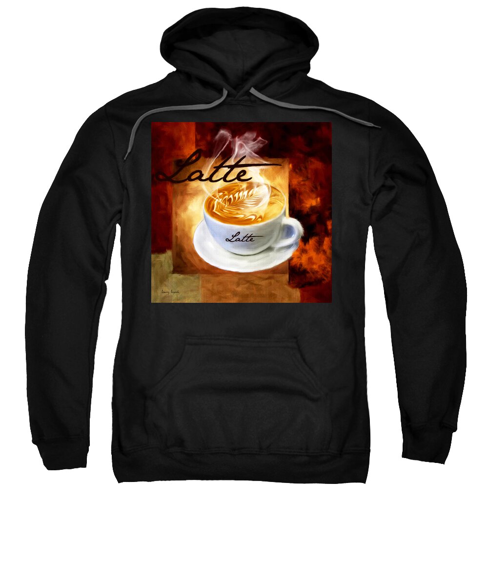 Coffee Sweatshirt featuring the digital art Latte by Lourry Legarde