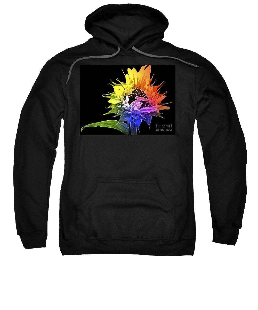 Sunflower Sweatshirt featuring the photograph Life is Like a Rainbow ... by Gwyn Newcombe