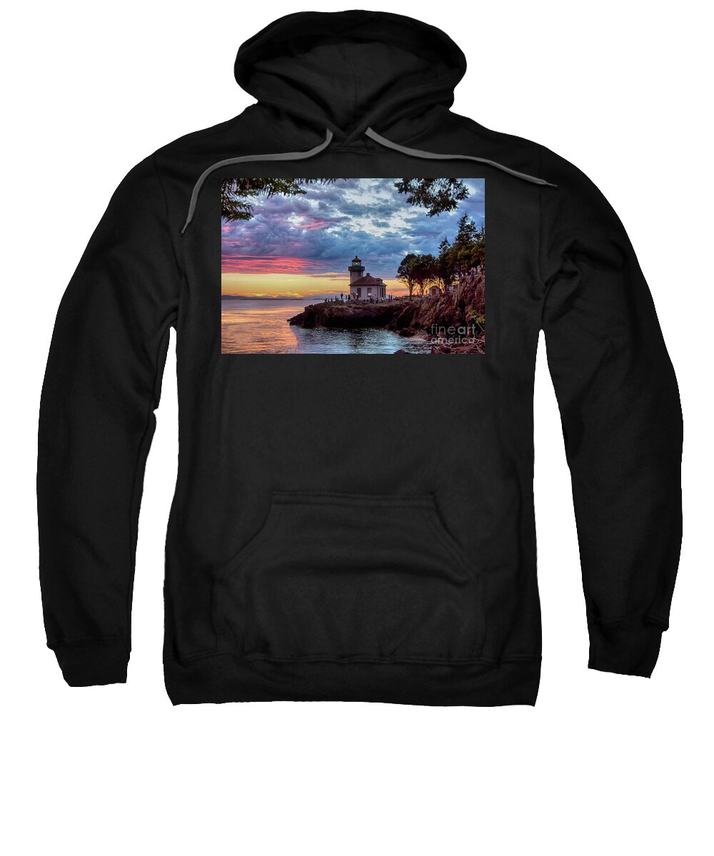 Lighthouse Sweatshirt featuring the photograph Lime Kiln Lighthouse by John Greco