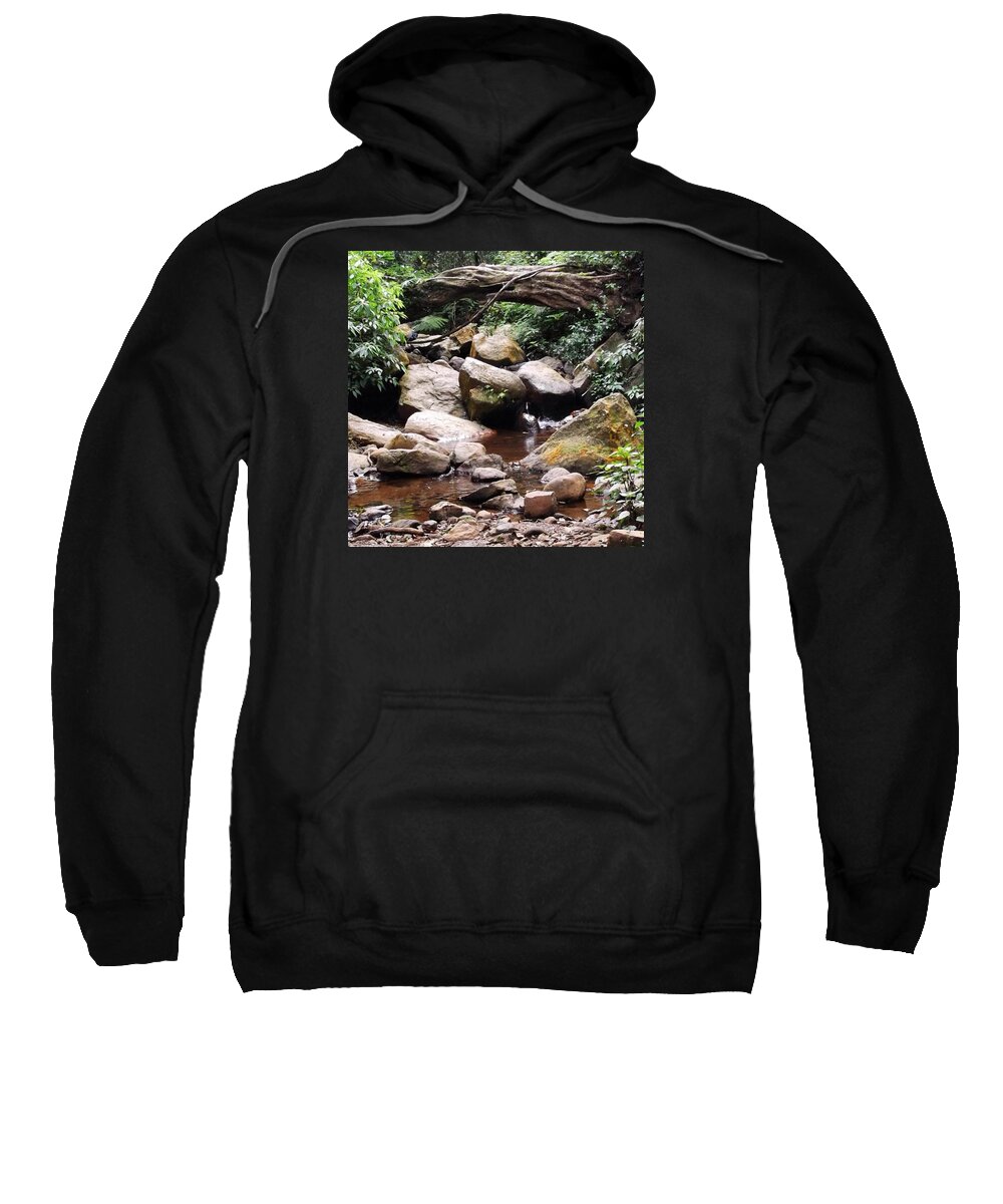 Summer Sweatshirt featuring the photograph Bubbling Stream by Charlotte Cooper