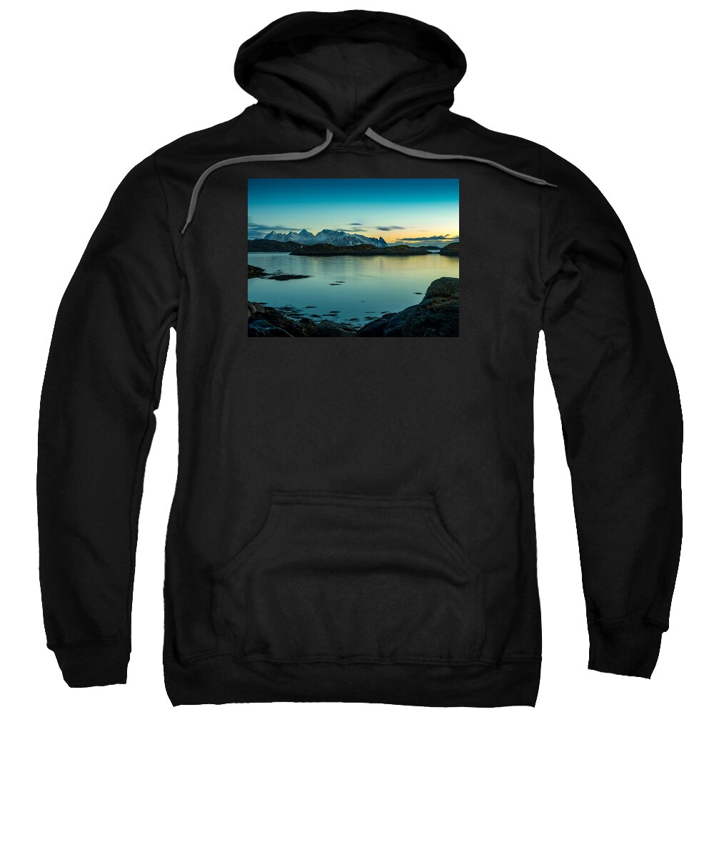 Norway Sweatshirt featuring the photograph Lofoten Sunset by Mark Llewellyn
