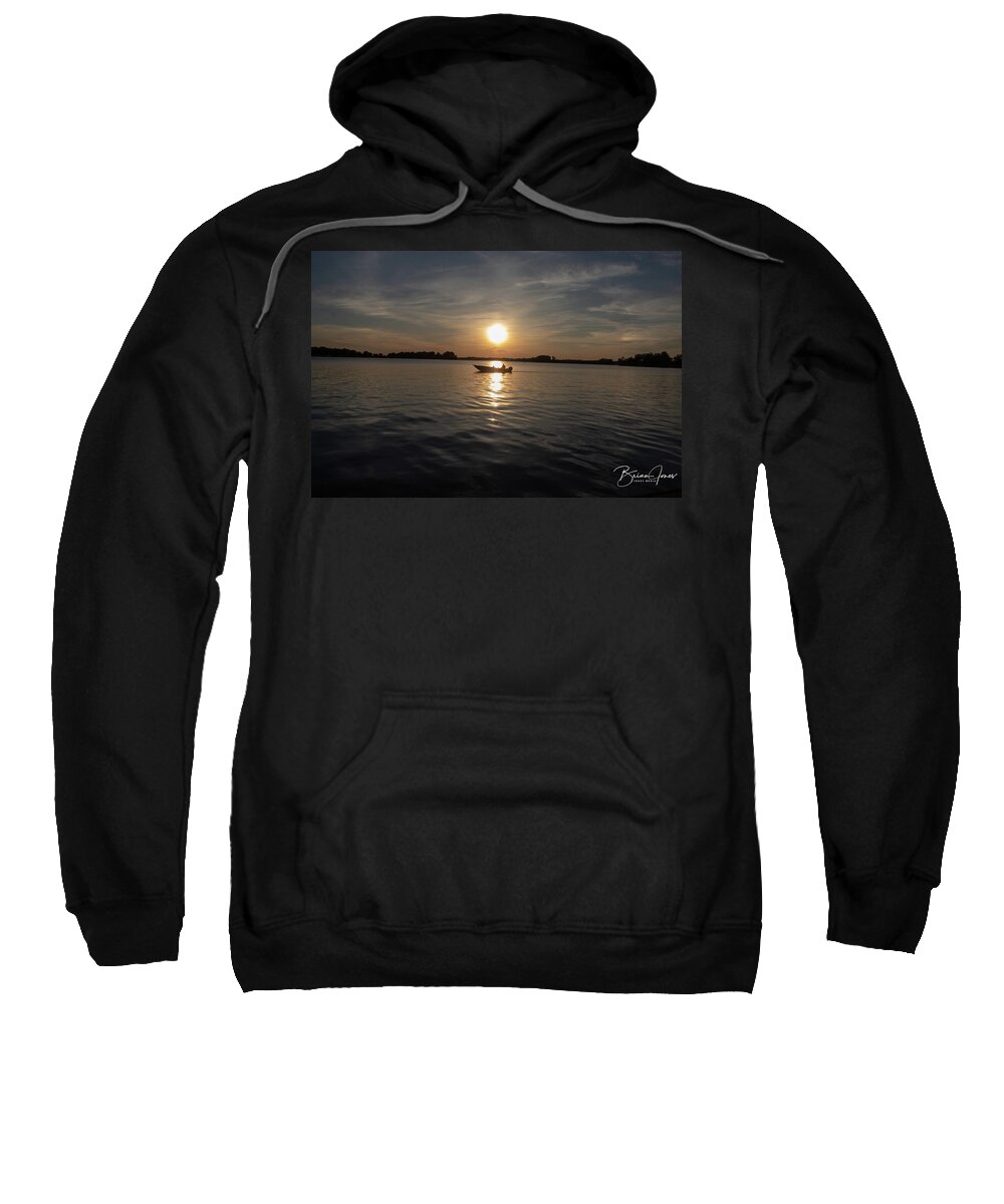  Sweatshirt featuring the photograph Long Day Fishing by Brian Jones