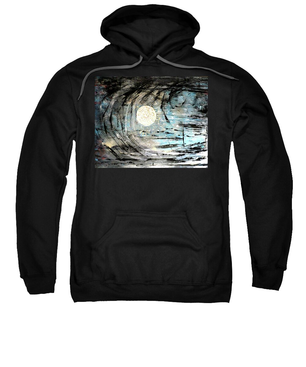 Luna Sweatshirt featuring the painting Luna by 'REA' Gallery