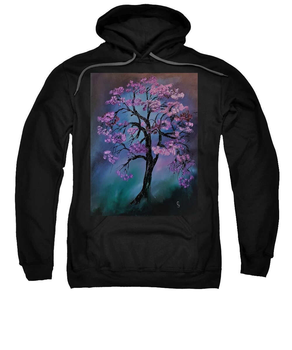 Tree Sweatshirt featuring the painting Magical Tree         66 by Cheryl Nancy Ann Gordon