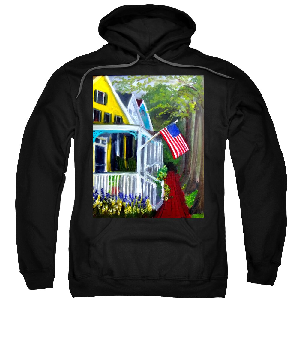 Flag Sweatshirt featuring the painting Memorial Day by Katy Hawk
