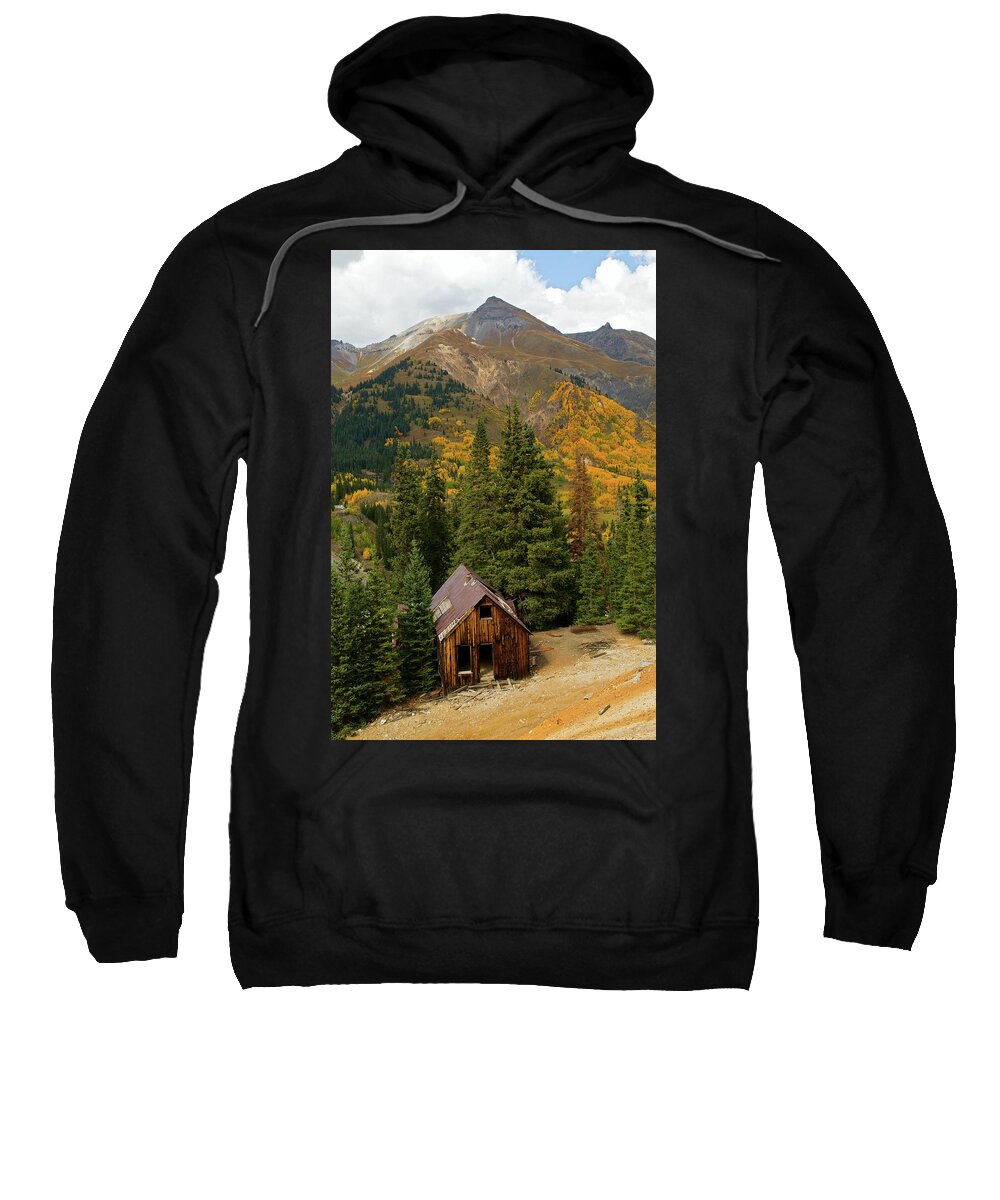 Colorado Sweatshirt featuring the photograph Mining Shack by Steve Stuller