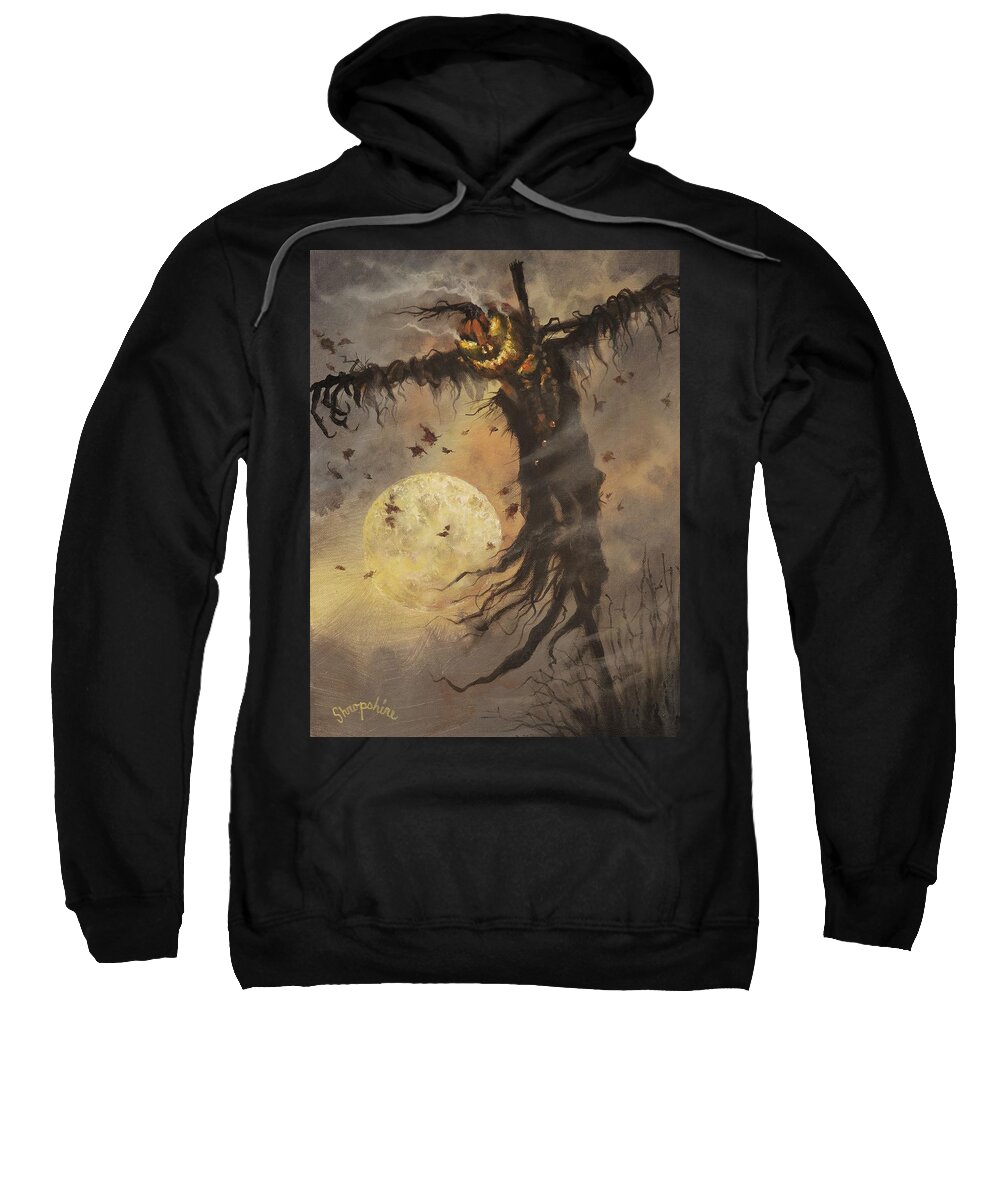 Halloween Sweatshirt featuring the painting Mister Halloween by Tom Shropshire