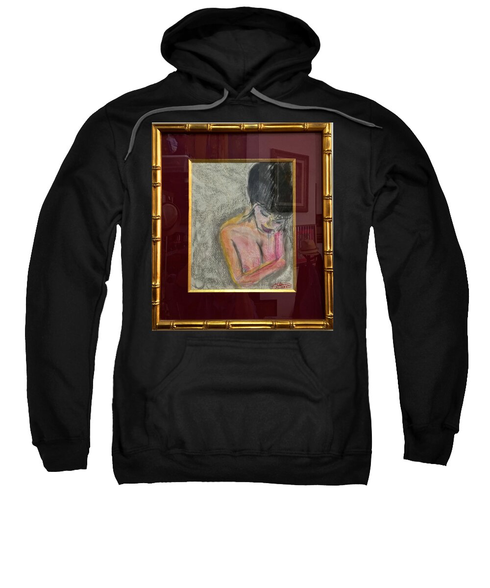 Jack Diamond Sweatshirt featuring the painting Modesty by Jack Diamond