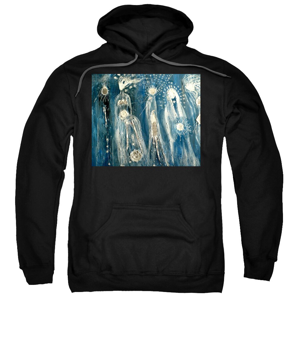 Mother Sweatshirt featuring the painting Mothers by 'REA' Gallery