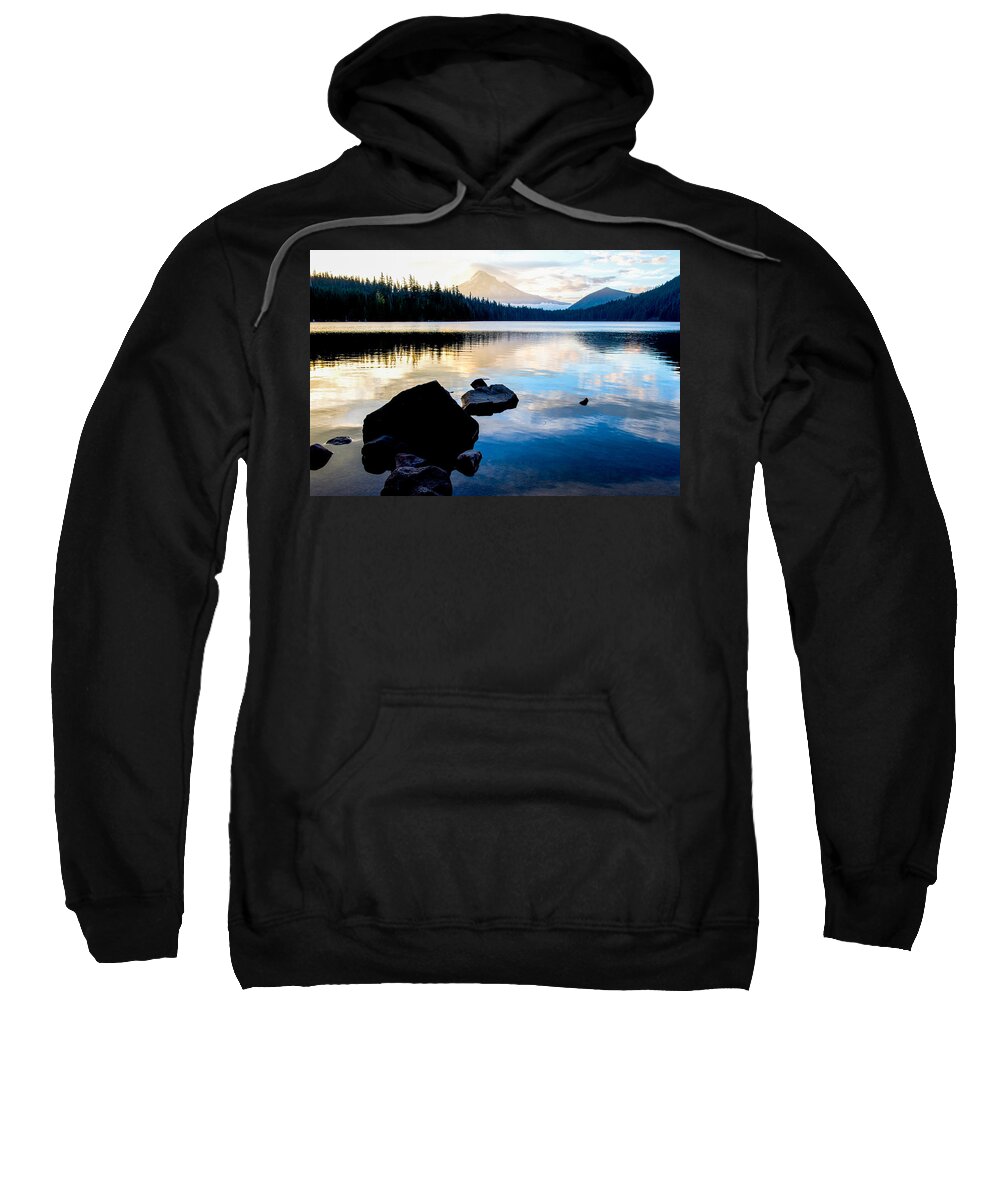 Landscape Sweatshirt featuring the photograph Mt.Hood at Lost lake by Hisao Mogi