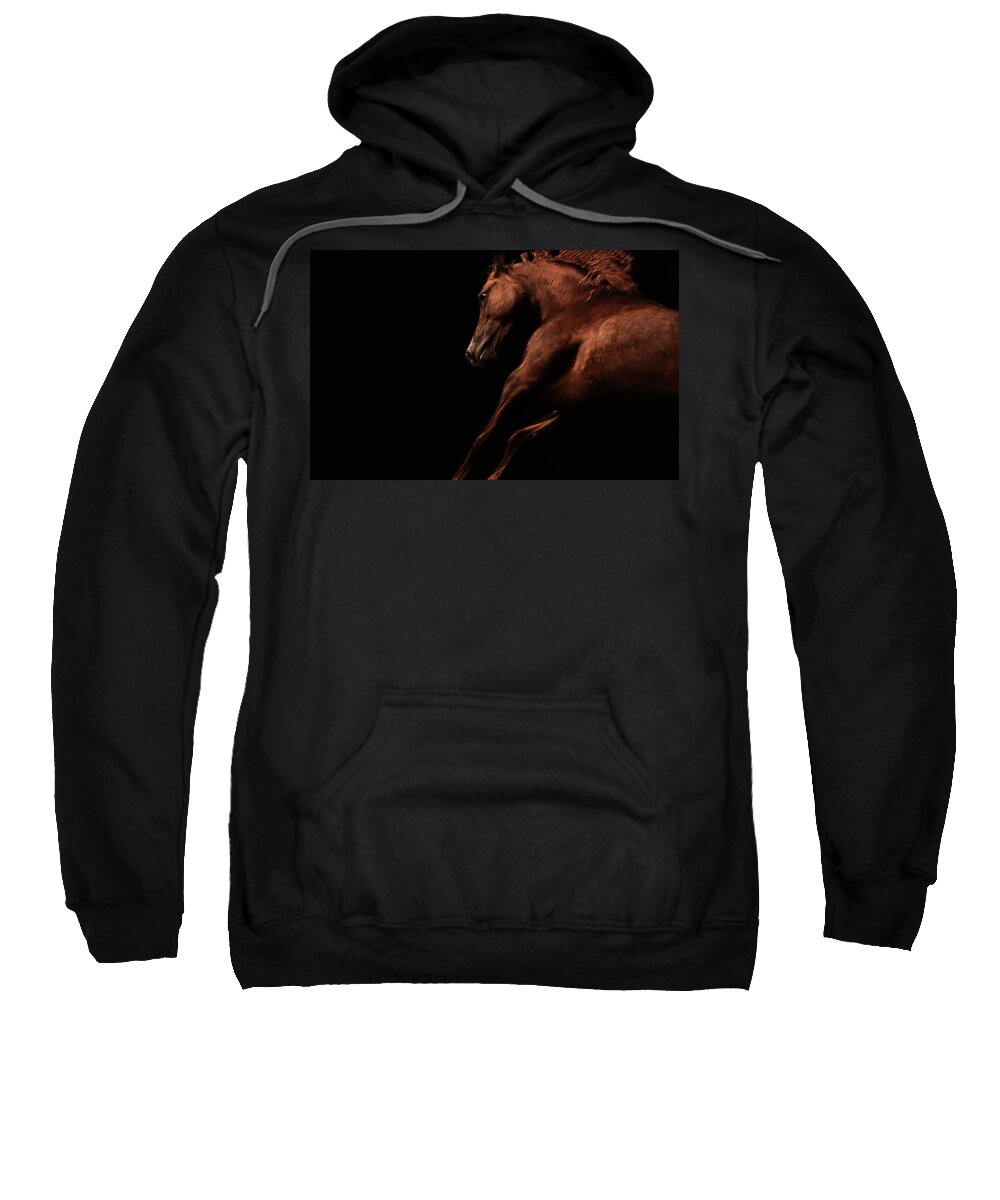 Horse Sweatshirt featuring the photograph Muscle and Motion by Ryan Courson