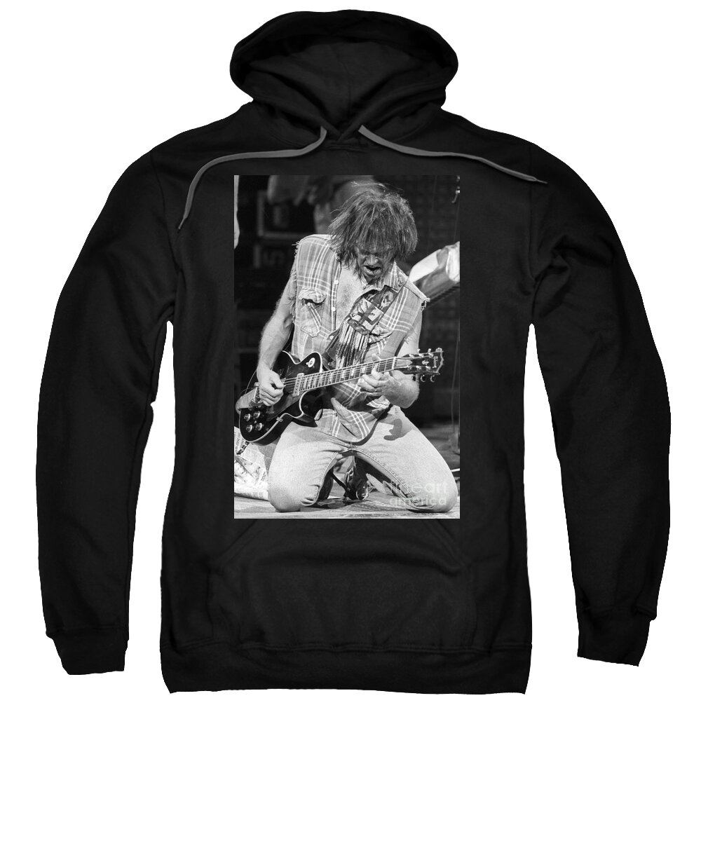 Neil Young Sweatshirt featuring the photograph Neil Young by David Plastik