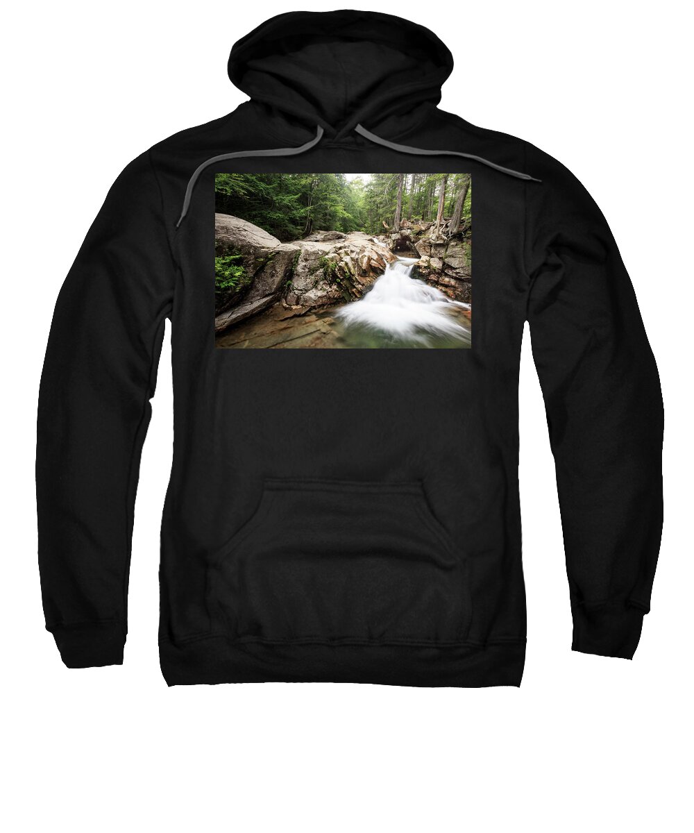 New England Sweatshirt featuring the photograph New England Waterfall by Kyle Lee