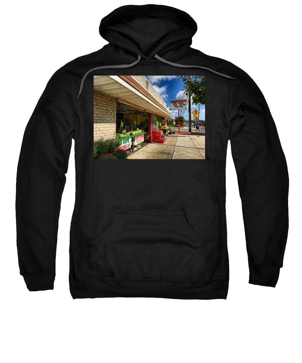 Market Sweatshirt featuring the photograph Off to the Market by Chris Montcalmo