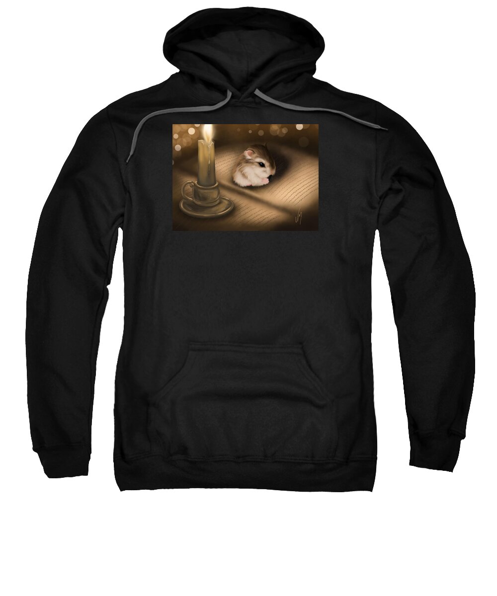 Mouse Sweatshirt featuring the painting Once upon a time... by Veronica Minozzi