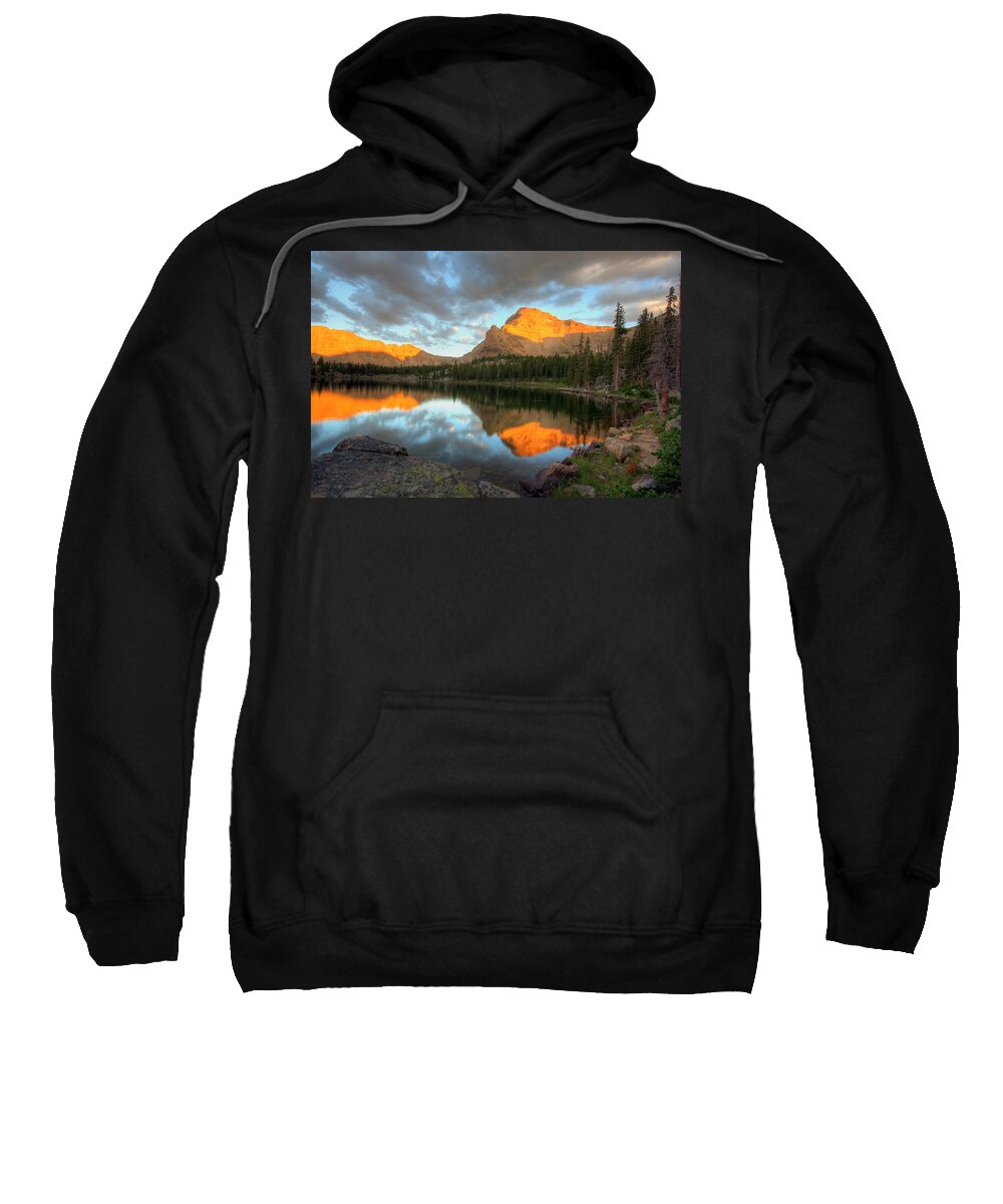 Landscape Sweatshirt featuring the photograph Ostler Lake and Peak by Brett Pelletier