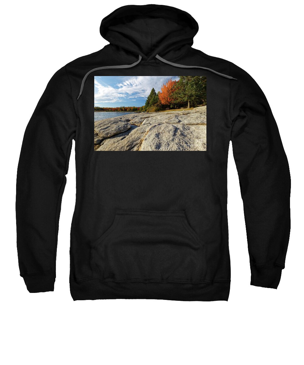 Autumn Sweatshirt featuring the photograph Birch Point Beach, Owls Head, Maine by Kevin Shields