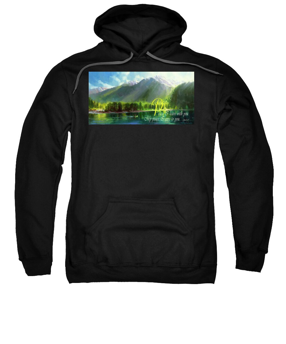 Christian Sweatshirt featuring the digital art Peace I Give You by Steve Henderson
