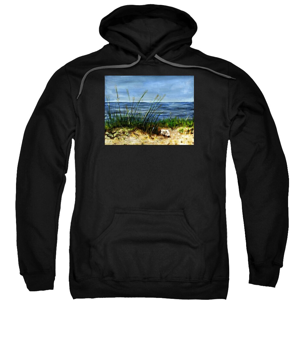 Acrylic Painting Sweatshirt featuring the photograph Petoskey Park Dunes 2 by Timothy Hacker