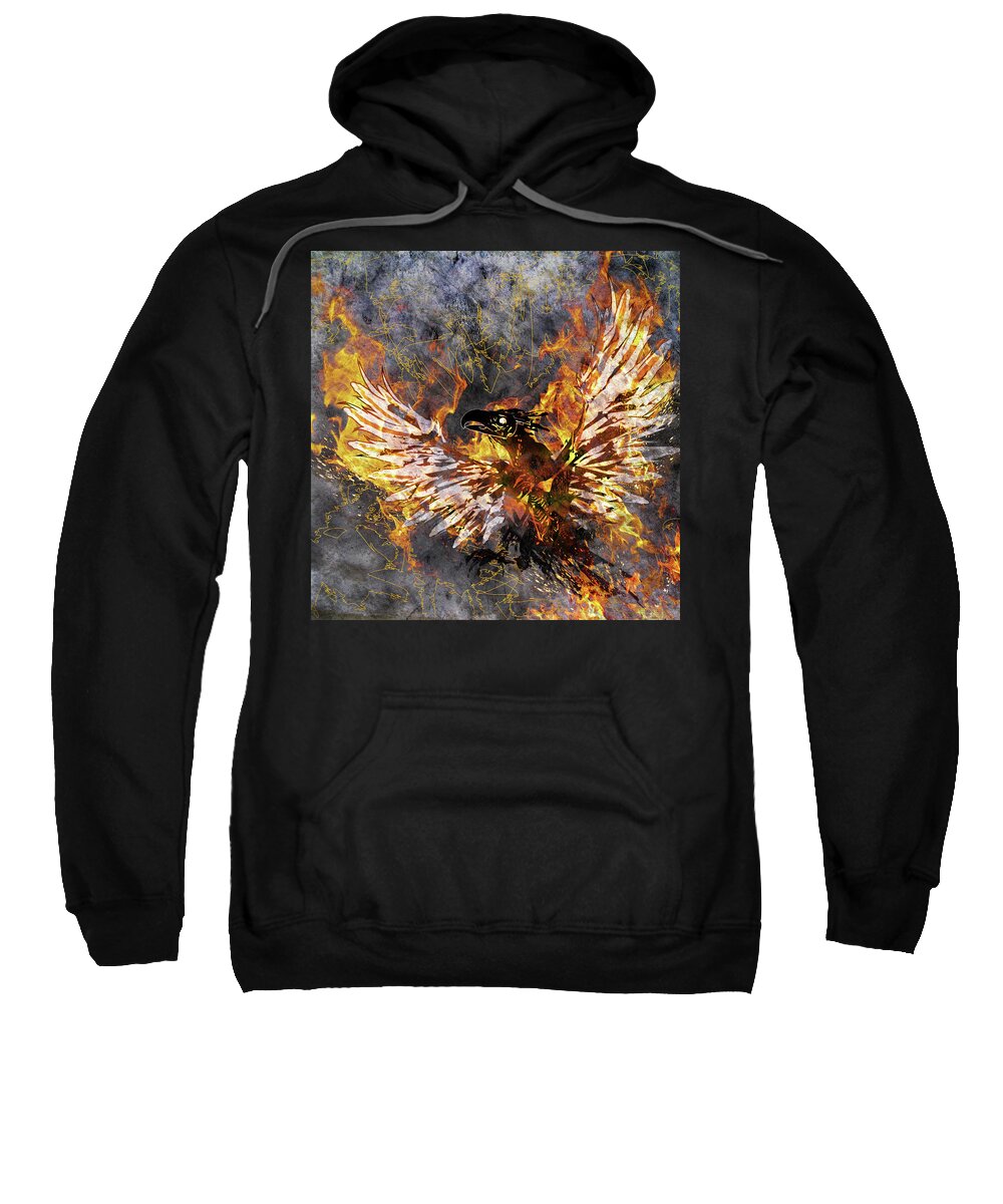 Phoenix Sweatshirt featuring the digital art Rebirth by Jason Casteel