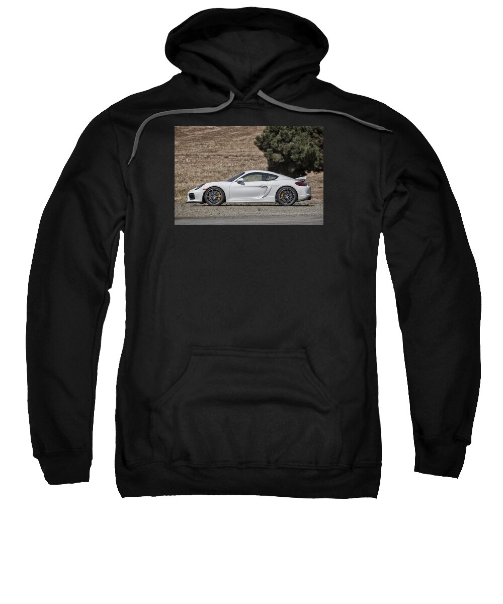 Cars Sweatshirt featuring the photograph Porsche Cayman GT4 Side Profile by ItzKirb Photography