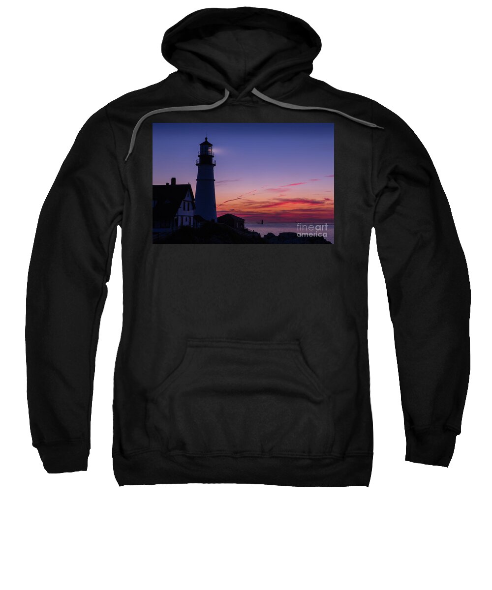 Lighthouse Sweatshirt featuring the photograph Portland Head Light 2 by Jerry Fornarotto