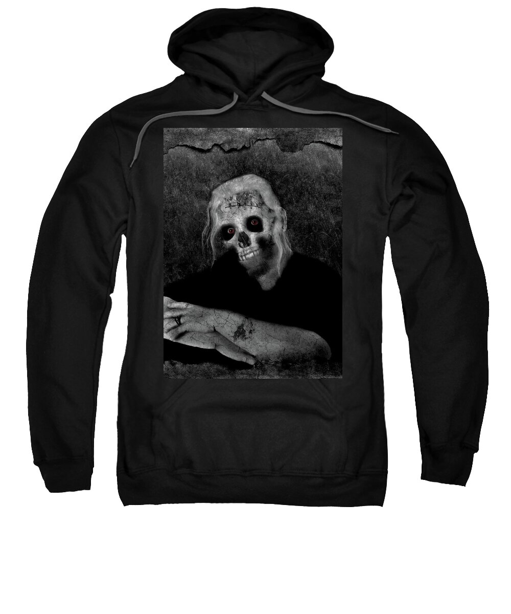 Portrait Sweatshirt featuring the photograph Portrait of a Zombie by Amber Flowers
