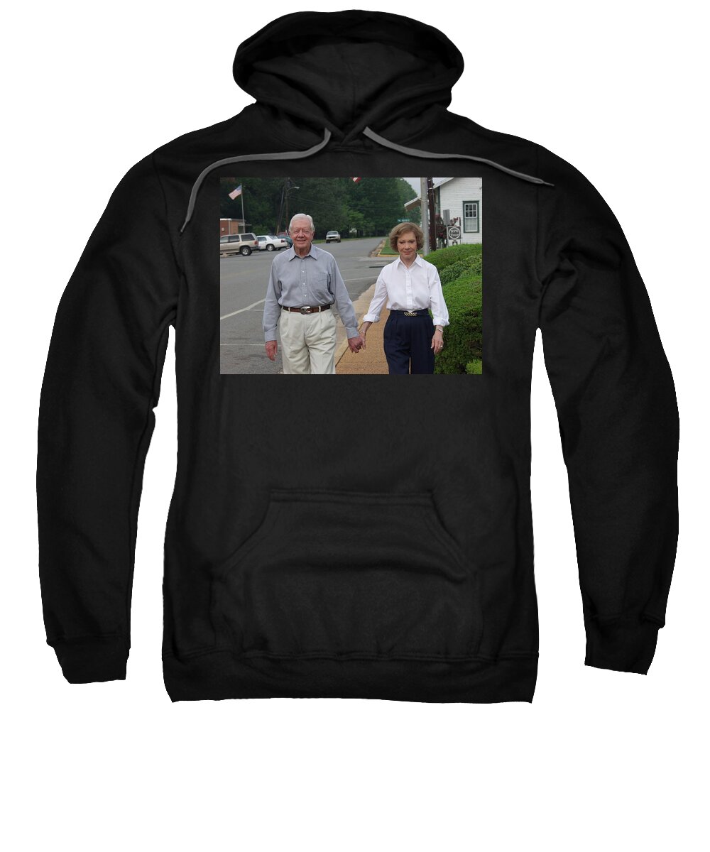 President Sweatshirt featuring the photograph President and Mrs. Jimmy Carter by Jerry Battle