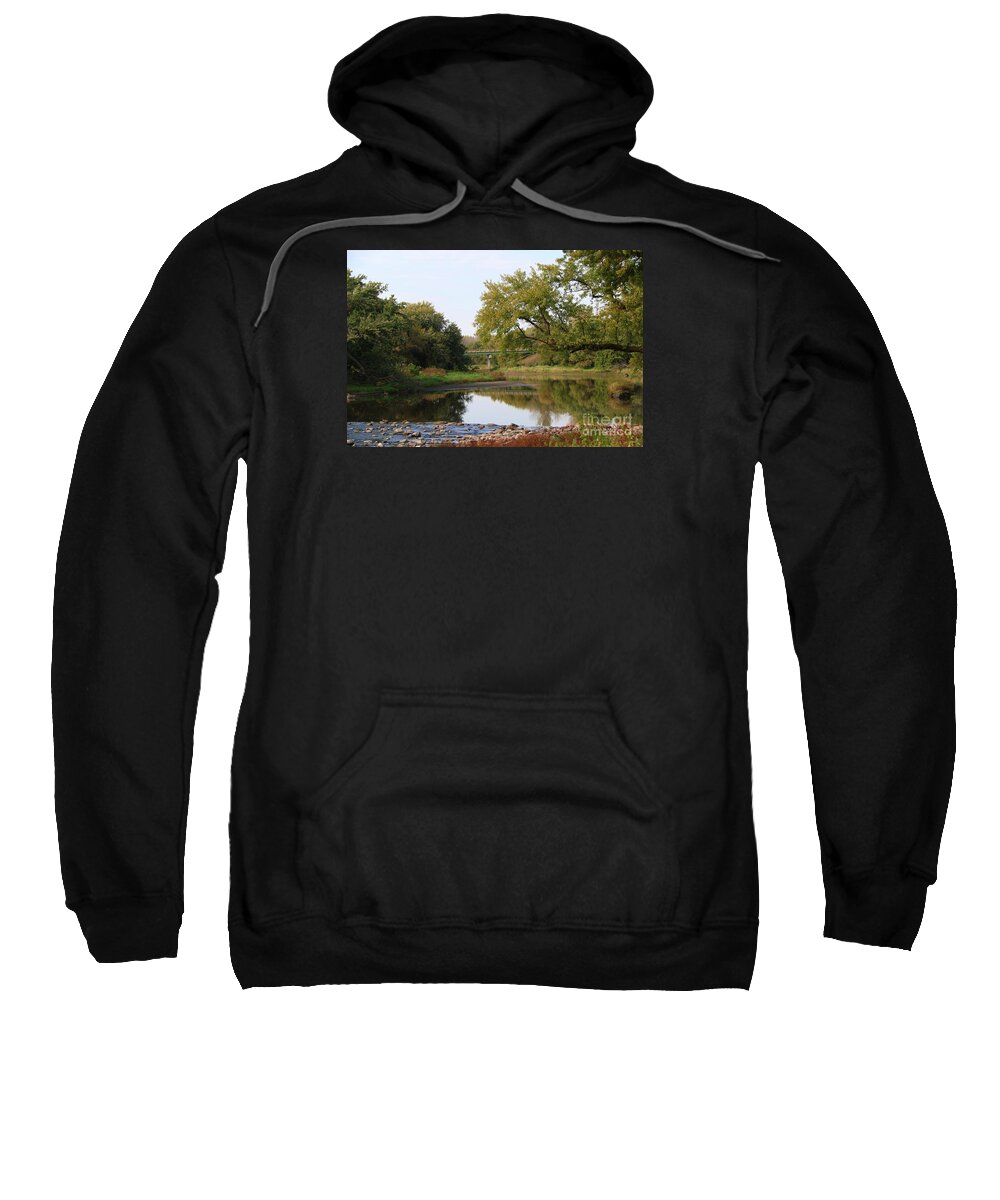 River Sweatshirt featuring the photograph Quiet River by Yumi Johnson